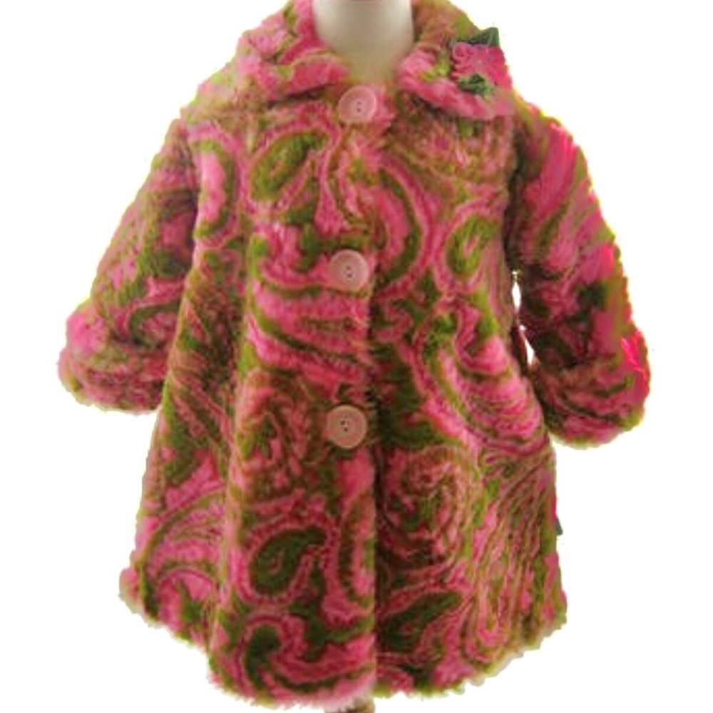 Corky and Company Faux Fur Swing Coat, Gir…